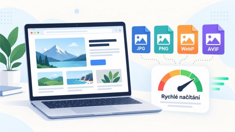 Notebook s webovou stránkou v prohlížeči